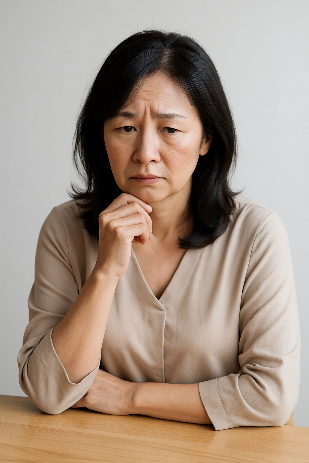 相続で悩む女性